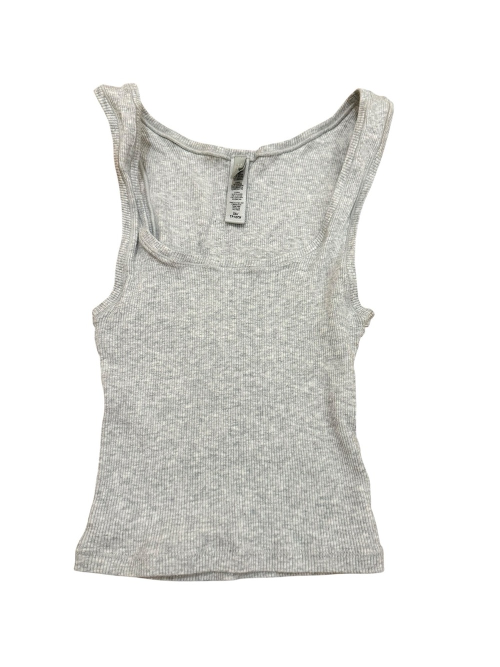 SKIMS Ribbed Tank Top in Light Gray